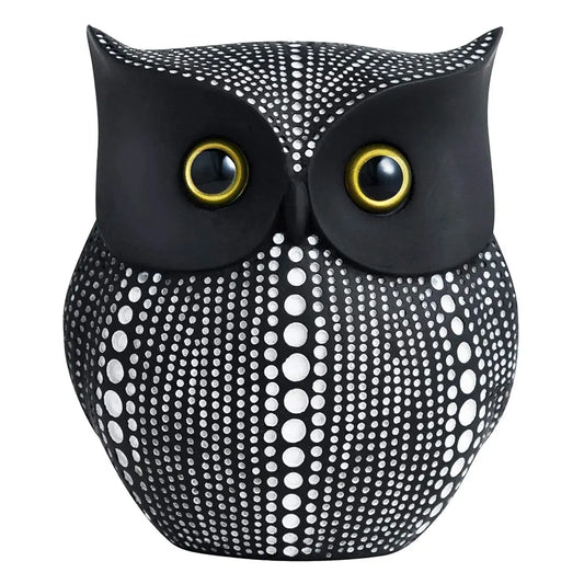 Xtore Modern Classy Lucky Owl Resin Art Figure Showpiece