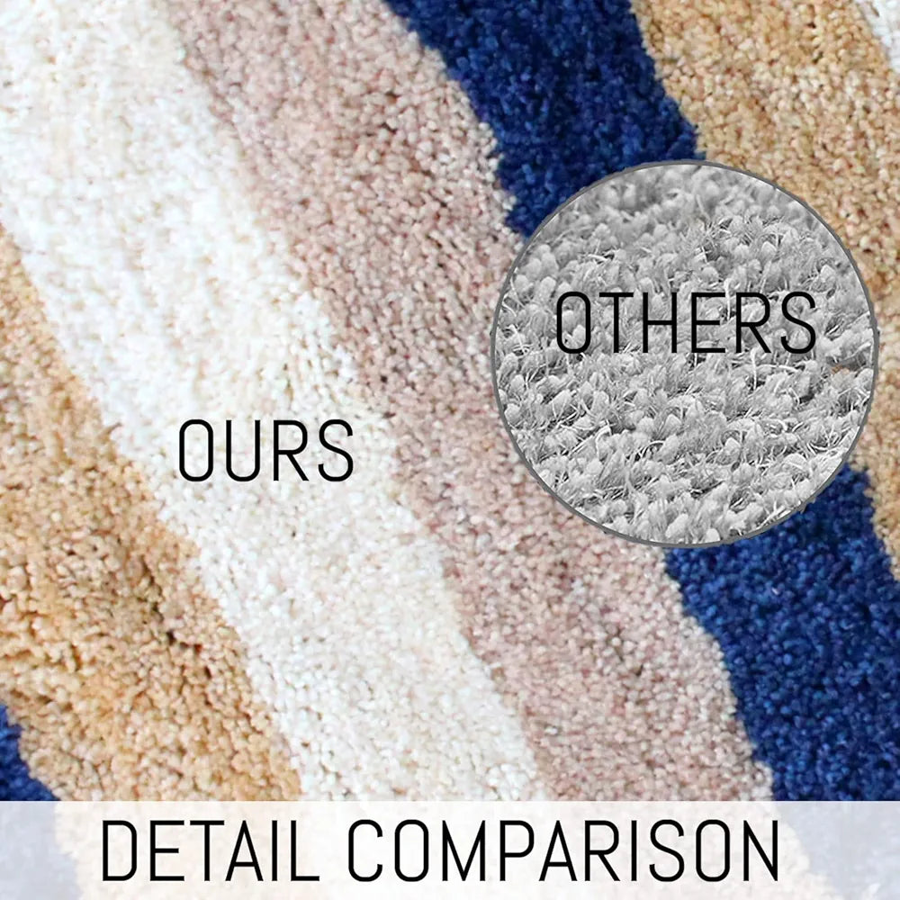 Luxe Home Jericho Doormat 2500 GSM Super Soft Microfiber Anti-Skid Mat Colour Sky 40x60 cm (Pack of 2)