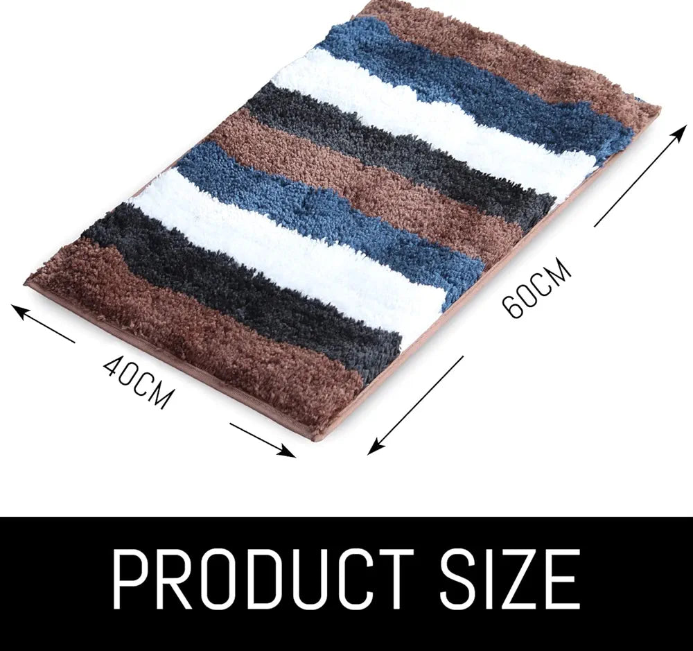 Luxe Home Jericho Doormat 2500 GSM Super Soft Microfiber Anti-Skid Mat Colour Roack Brown 40x60 cm (Pack of 2)