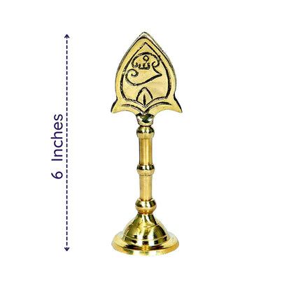 anciently Brass Lord Murugan Vel with Stand | Brass Vel on Stand | Metal Vel with Stand 6 Inches Height, Gold Colour