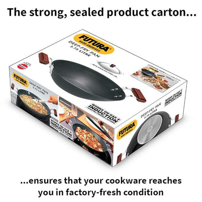 Hawkins Futura Hard Anodised Deep-Fry Pan 3.75 L, 30 cm, 4.06 mm with SS Lid