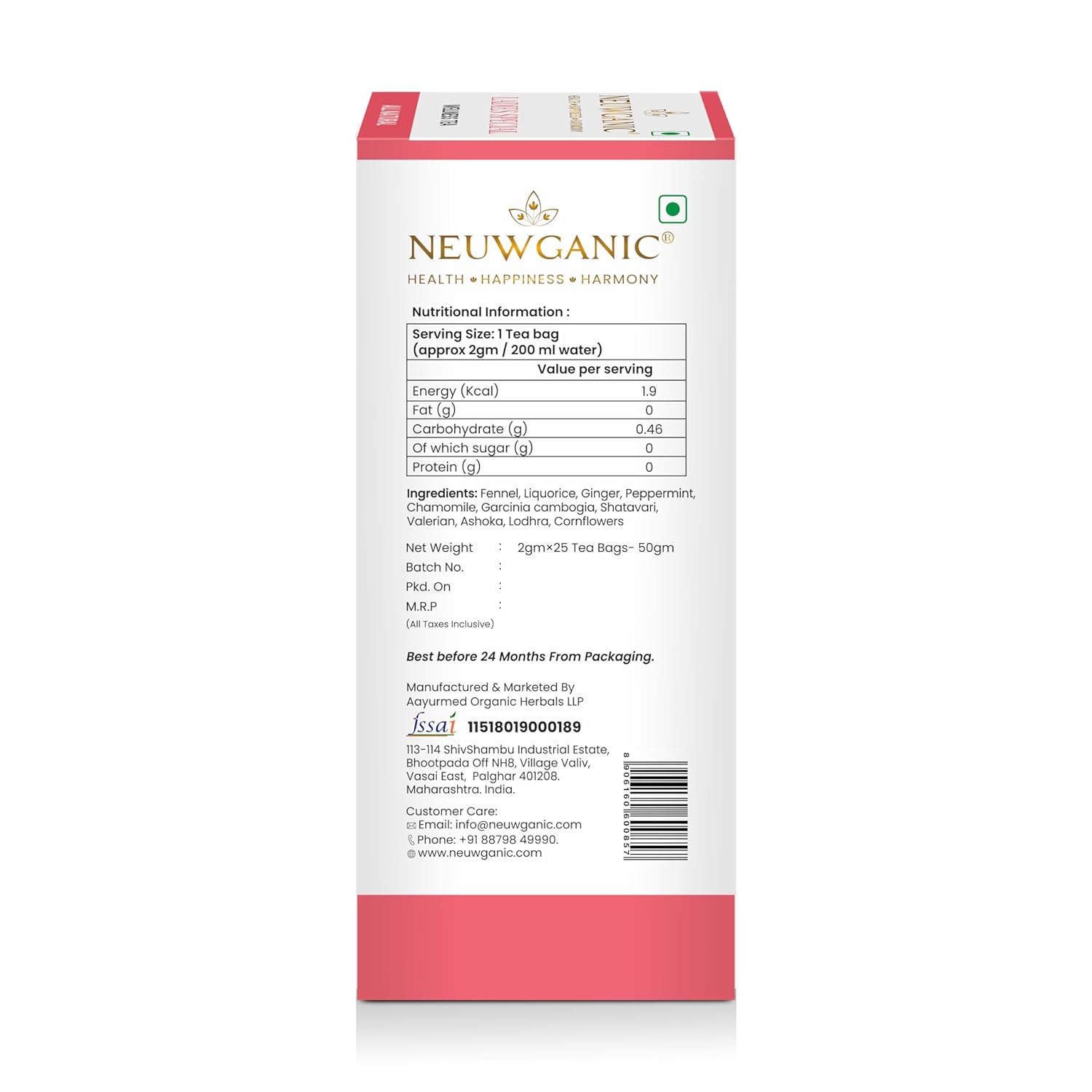 Neuwganic - Ladies Special Wellness Tea Bags - 25 Pyramid Tea Bags