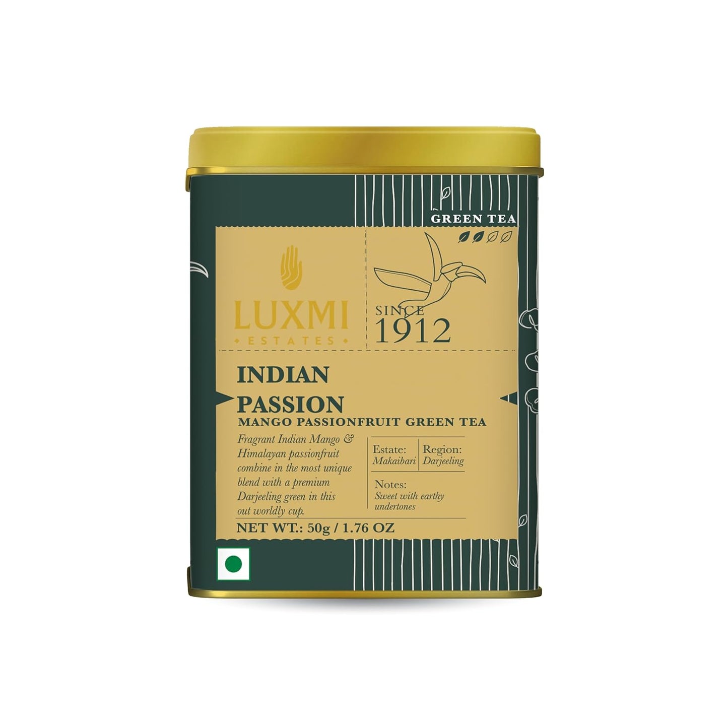 Luxmi Estates Indian Passion Green Tea - 50 gms