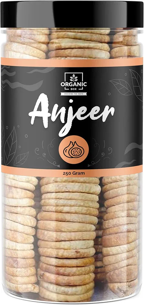 Organic Box Afghani Anjeer Figs - Afghanistan Dry Anjir  Dry Fruits, Increases Immunity & Purify the Blood, 500 Gram - Diwali Gift Pack