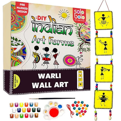 Solobolo Wall Decor for Living Room Warli Wall Hanging Art Kit | Great Home Living Room and Balcony Decor