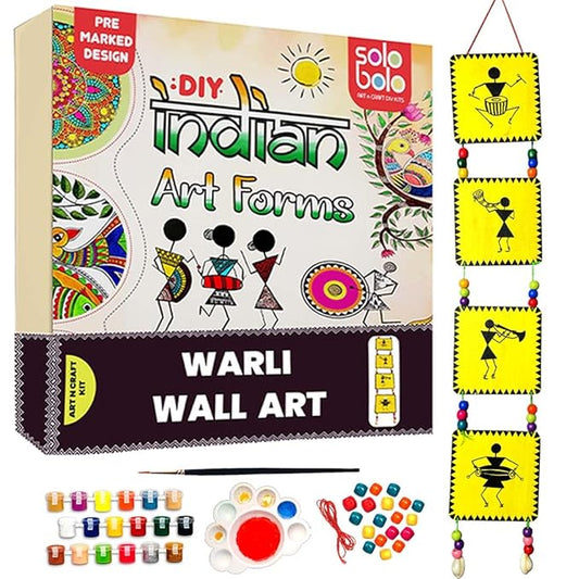 Solobolo Wall Decor for Living Room Warli Wall Hanging Art Kit | Great Home Living Room and Balcony Decor