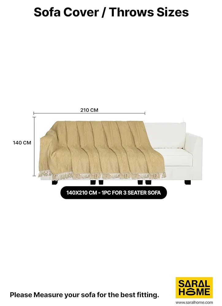 Saral Home Easy Living Home Polyester Chenille Sofa Throw Colour Maroon