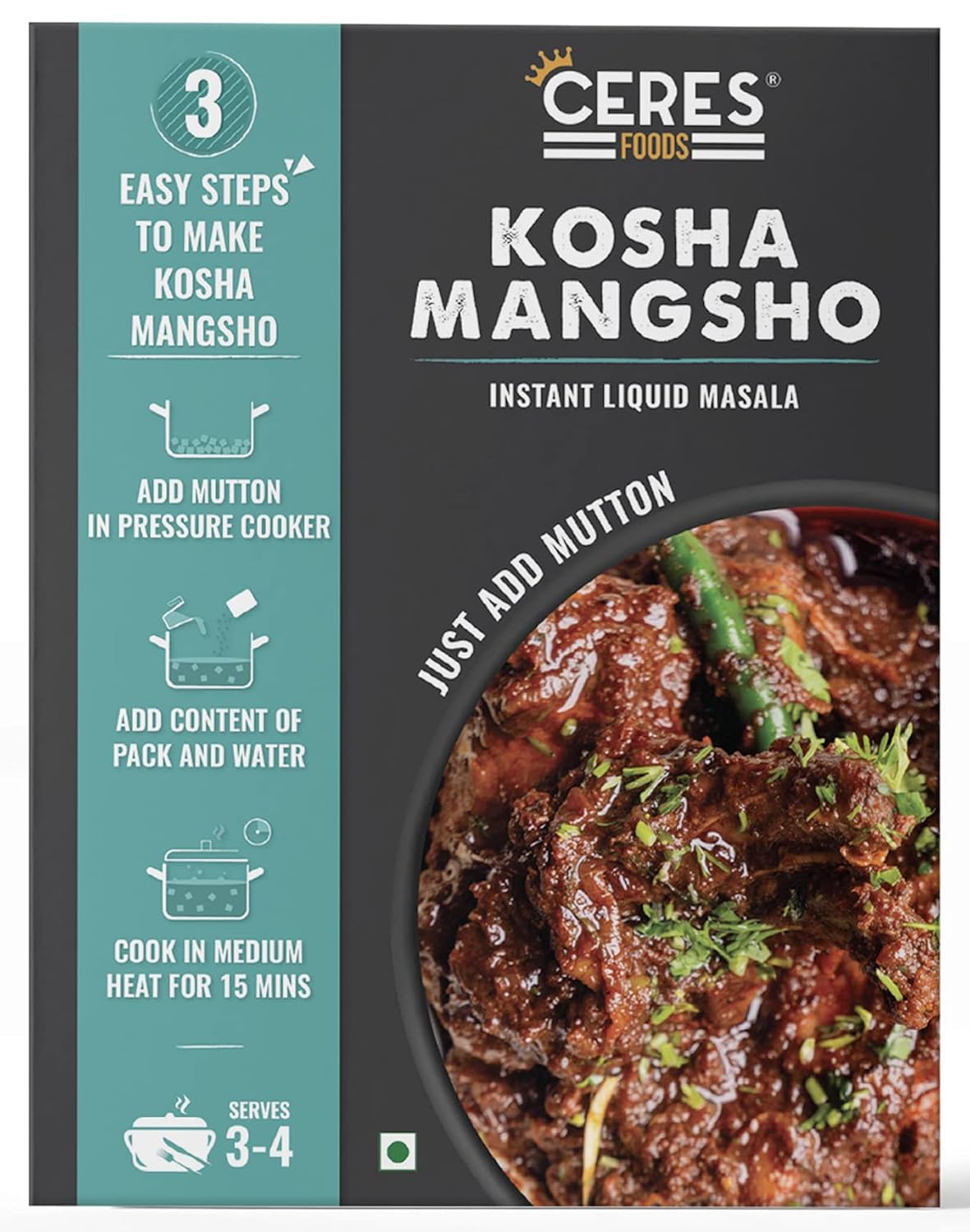 Ceres Foods Kosha Mutton Instant Liquid Masala - 200 gms