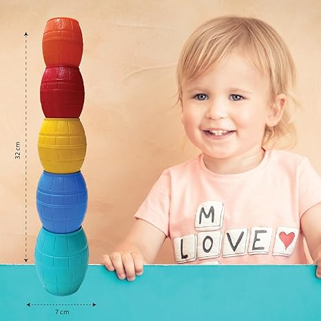 Funskool Giggles Stacking Barrels Stacking Toy For kids Blocks with Animals Preschool Toys