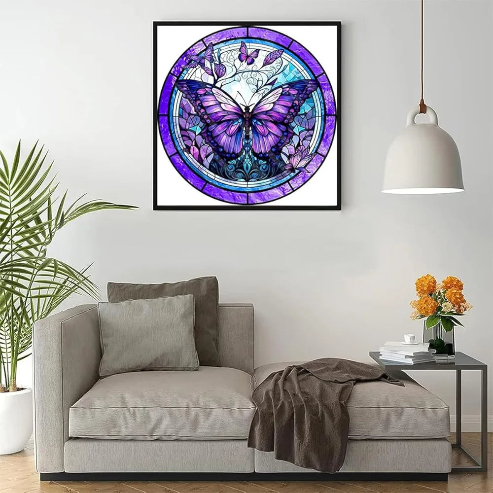 HASTHIP® Diamond Painting Kit - 14x14inch Butterfly Diamond Painting Kits, 5D Diamond Painting Kit for Adults & Kids, Very Suitable for Home Leisure and Wall Decoration, Gift for Kids and Adults