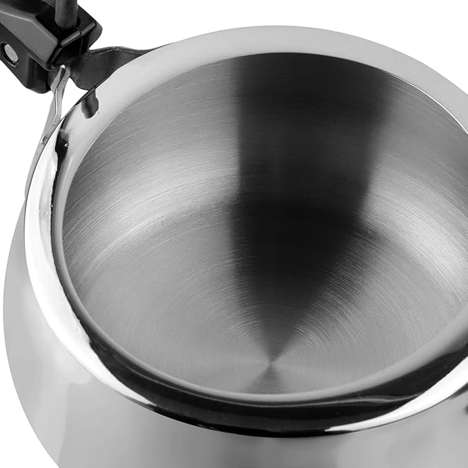 Vinod Europa Stainless Steel Inner Lid Pressure Cooker - 1.5 Litre | Handi Shape | Sandwich Bottom Cooker