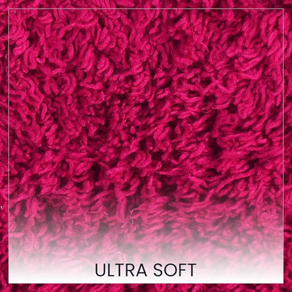 Sashaa World Solid Anti-skid Cotton Bathmat And Contour Set For Bathroom Colour Dark Pink