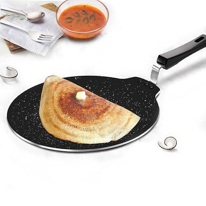 Milton Pro Cook Granito Induction Aluminium Dosa Tawa Without Edge, 30 cm, Black