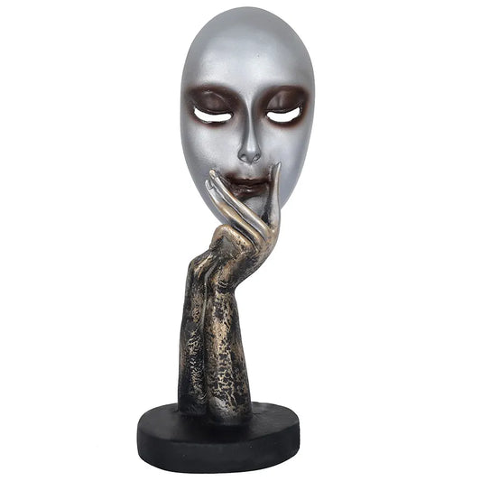 Zart Presents New Lady Face Silver Showpiece Perfect for Living Room