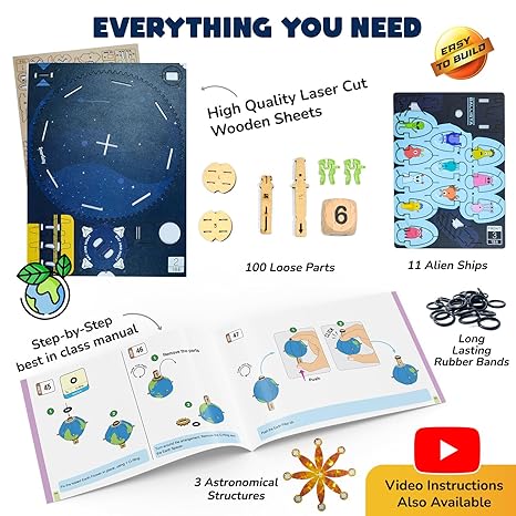Smartivity Earth Sun Moon Space Toy for Kids Old Interactive 3D Model Diy Science Toy