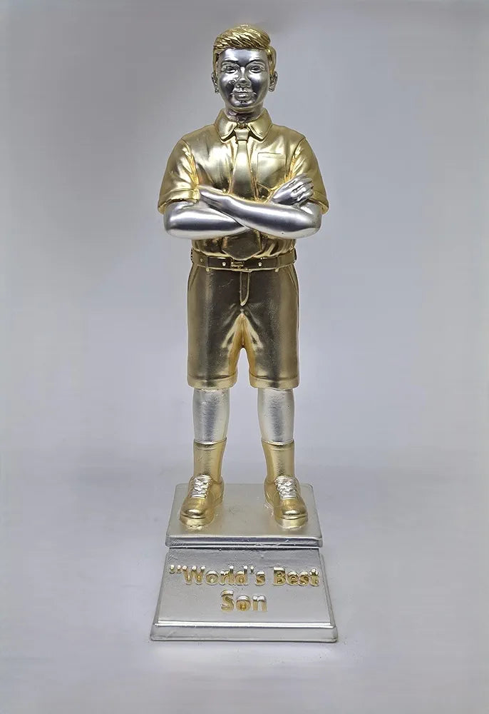 Gold Art India Best Son Figurine Gold & Silver Plated Matte