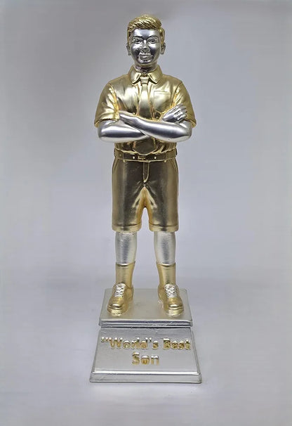 Gold Art India Best Son Figurine Gold & Silver Plated Matte
