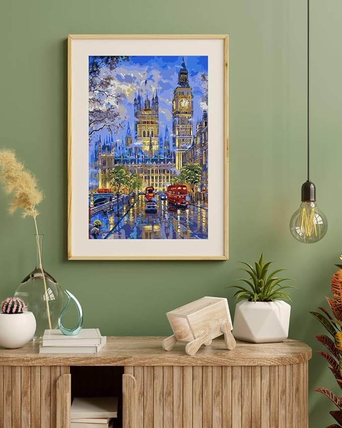 Tulip N Turtle Da Vinci Premier Series Big Ben Tube Packing 36 Colours Diy Acrylic Painting by Numbers Kit on Canvas