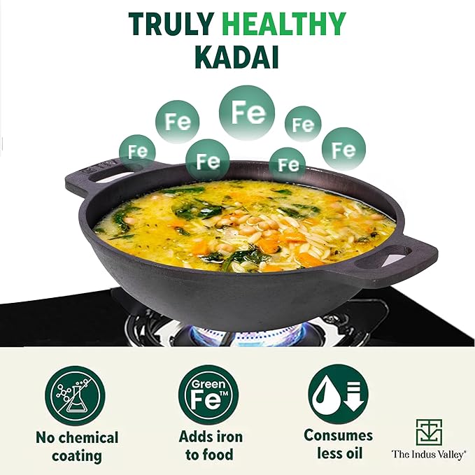 The Indus Valley Super Smooth Cast Iron Kadai