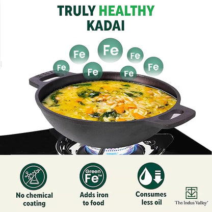The Indus Valley Super Smooth Cast Iron Kadai
