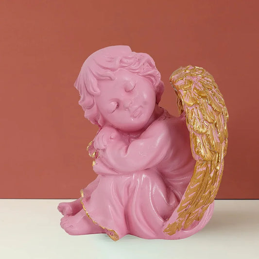 Zart Angel Girl Right Gold Wing Statue for Home Decor