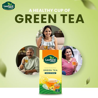 Leeford Green Tea Ginger With Lemon Grass - 25 Bags (Pack of 2)