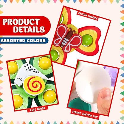 Wembley Suction Spinner Toy for Baby Bath Toys for Kids 3 Pcs