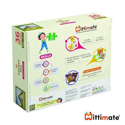 Mittimate Chichen Itza Jigsaw Puzzle Game for Kids Age 4 to 6 Old 36 Pieces Puzzle Toy