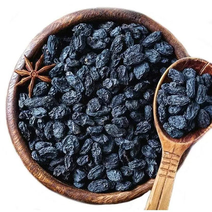 Nutri Organics Premium Afghani Black Raisins With Seeds 200g | Kali Kishmish | Munakka Dry Fruits | Delicious & Healthy Snack | High in Antioxidants, Naturally Sweet & tasty