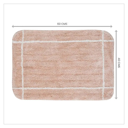 Sashaa World Microfiber Bathmat Colour Rose Pink (Pack of 2)