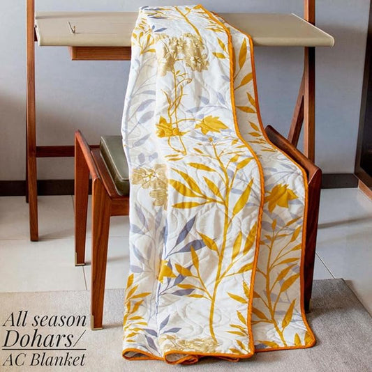 Urban Space Double Bed Comforter Microfiber 3 Layered Quilt Printed AC Blanket Colour Tuscany