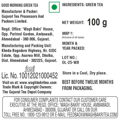 Wagh Bakri Green Tea Leaf - 100 gms
