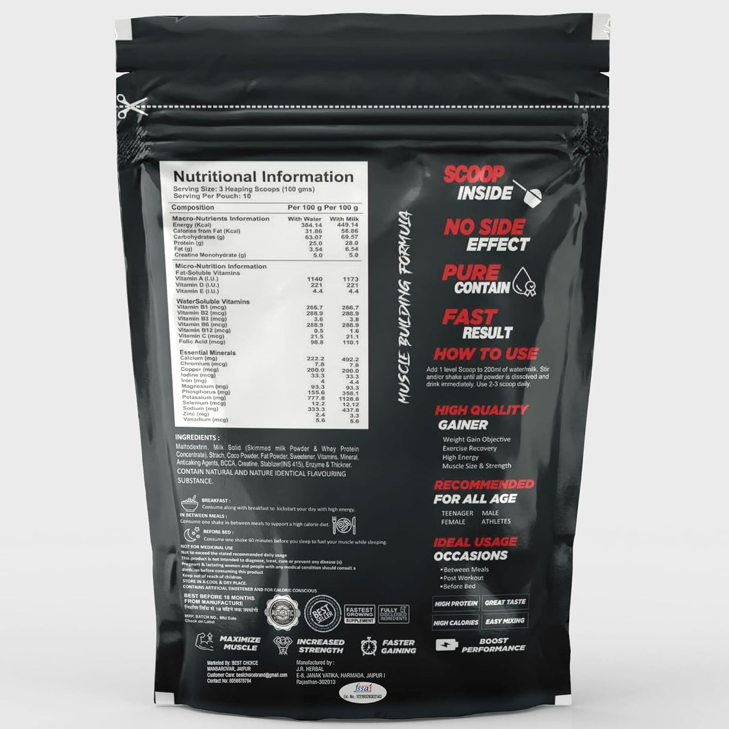 Best Choice Nutrition Grow Body Powder - 1 kg