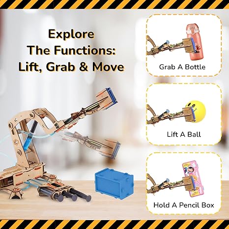Smartivity Hydraulic Crane Stem Diy Fun Toy Educational & Construction Based Activity Game Kit for Kids