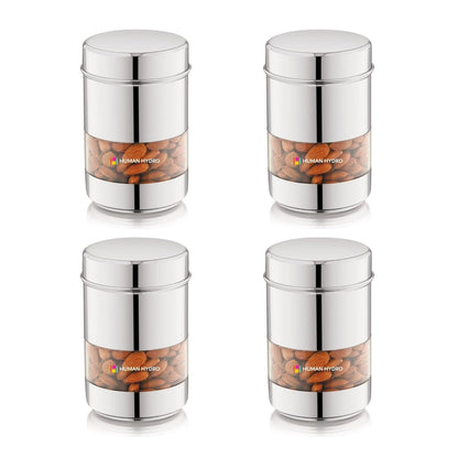 Human Hydro Stainless Steel Storage Containers - Set of 4 (500ml Each)