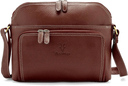 Goatter Genuine Leather Casual Sling Bag for Girls and Women