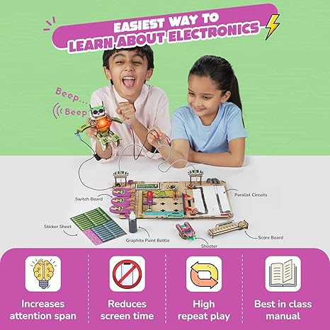 Smartivity Electricity Kit Stem Diy Fun Robotic Toy for Kids Best Birthday Gift Boys & Girls