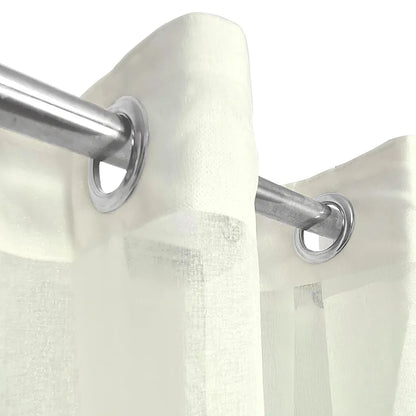 Divine Casa Sheer Window Curtains 5 Feet Textured Abstract Pattern Lightweight & Airy Elegant Semi Transparent Fabric Colour Fine White (Pack of 2)