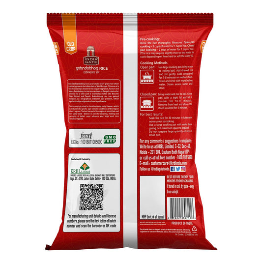 India Gate Raw and Aged gobindobhog Rice - 1000 gms