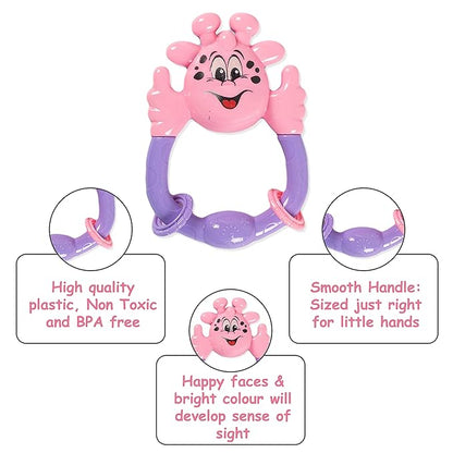 Ratna's Colourful Rattle Set for Toddlers | Perfect Rattle Sets for Little Hands | Happy Baby Rattle Set 5 Pieces