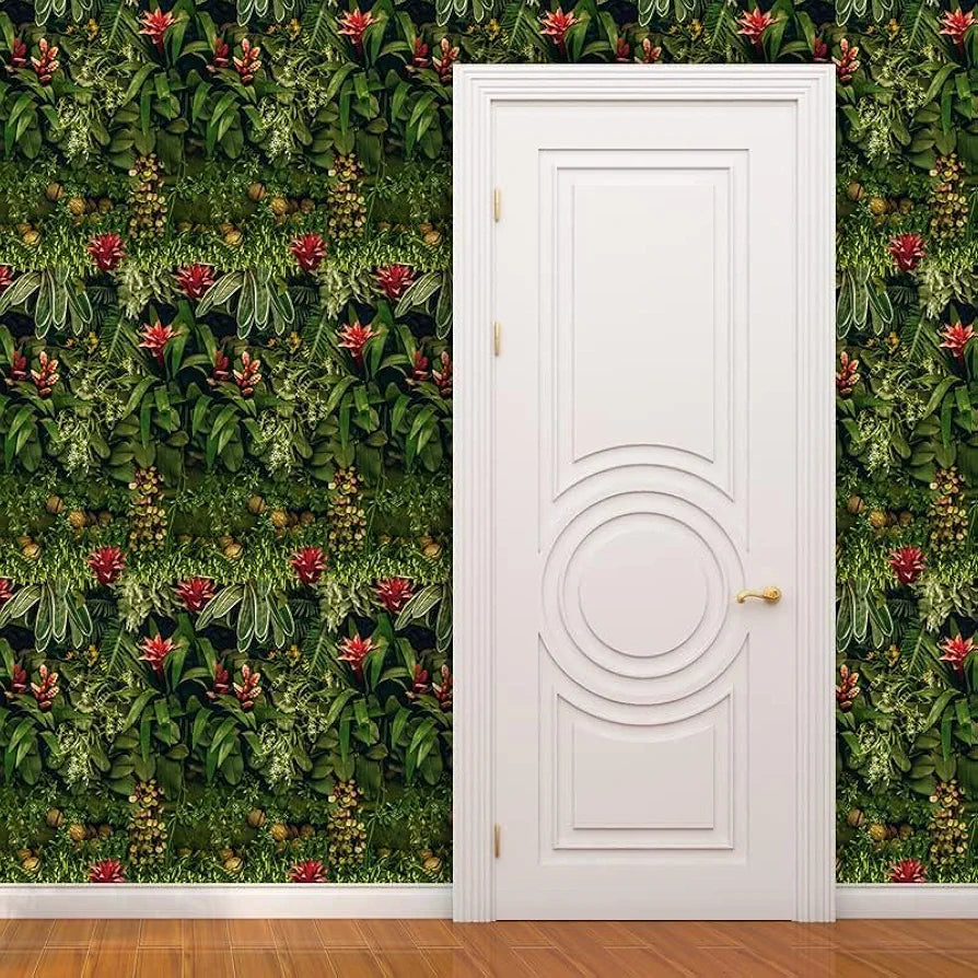 Jaamso Royals Nature Green Peel and Stick 3d Vinyl Wallpaper Nature Wallpaper