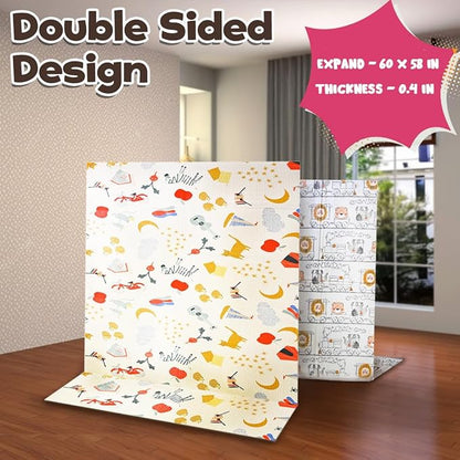 Wembley Baby Play Mat Double Sided Waterproof Floor Mat Playmat for Kids Beige Colour