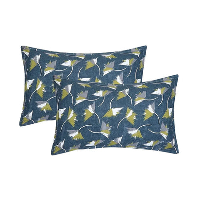 Status Contract Spring Summer Collection Rich Double Bedsheet with 2 Pillow Colour Green
