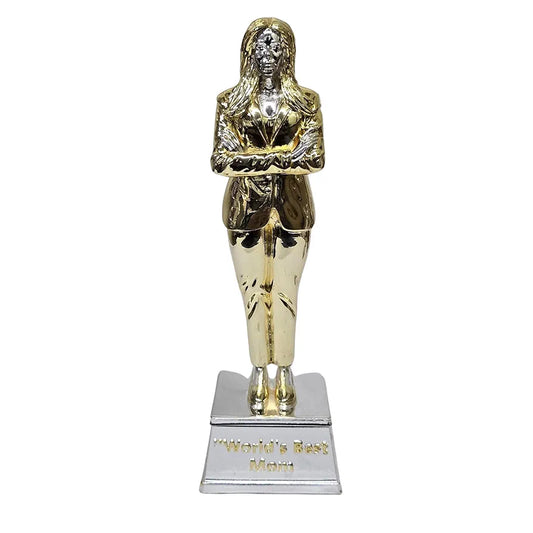 Gold Art India Best Mother Trophy FigurineGold & Silver Plated