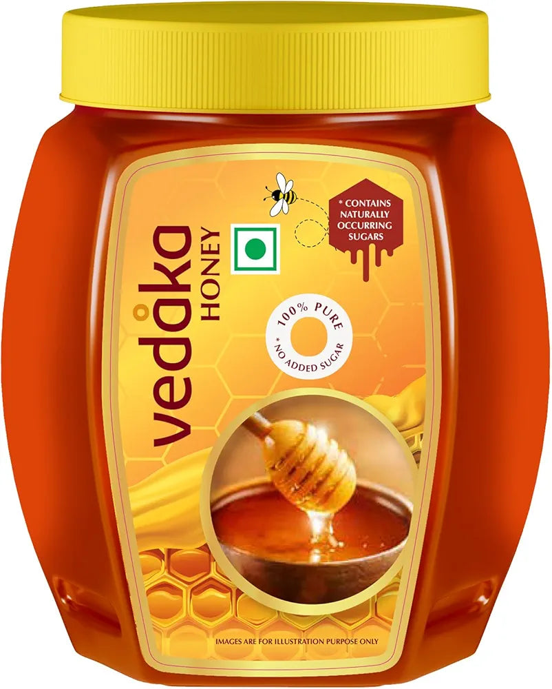 Amazon Brand - Vedaka Honey 1 Kg | 100% Pure| No Added Sugar | Product of India