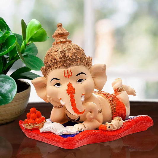 Karigaari India Handcrafted Polyresin Eco Friendly Lord Ganesha Ganpati Idol Figurine