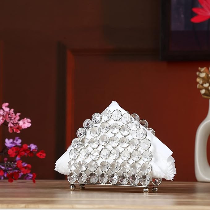 Centralit Crystal Napkin Paper Holder Facial Tissues Napkin Organizer Mails Letters