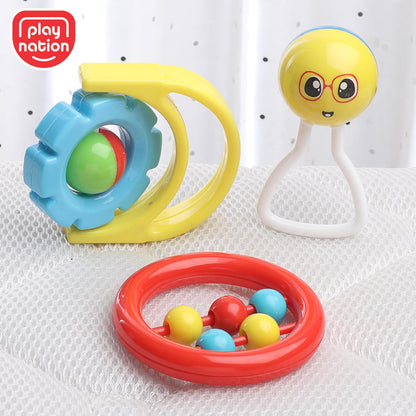 Play Nation Plastic Premium Rattles Set With Gift Box Set Of 3