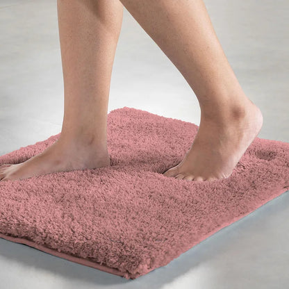 Luxe Home International Microfiber Bath Mat Super Soft Non Slip Vegas Rectangular Mats For Bathroom Colour Pink