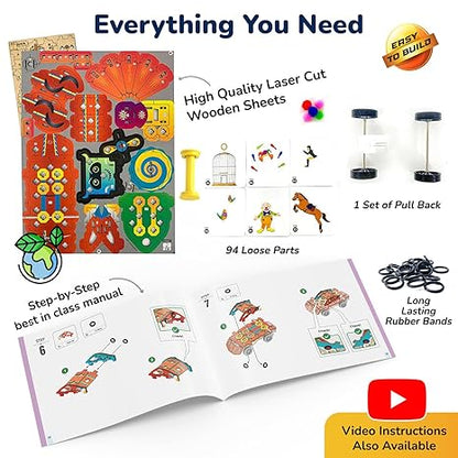 Smartivity 20In1 Toys Kit For Kids Age 6-14 Years Old Pullback Car Stem Science Toy For Kids
